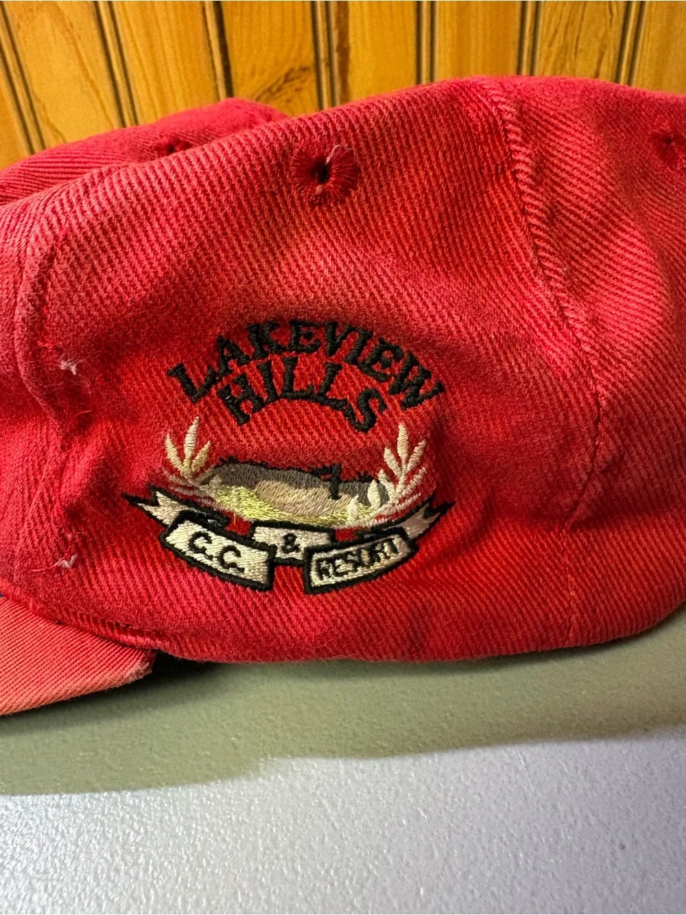 Nike Red Cap with Black Brim and Swoosh